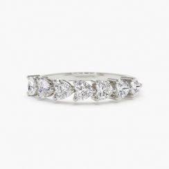 10Pcs Heart Shaped Zirconia Ring